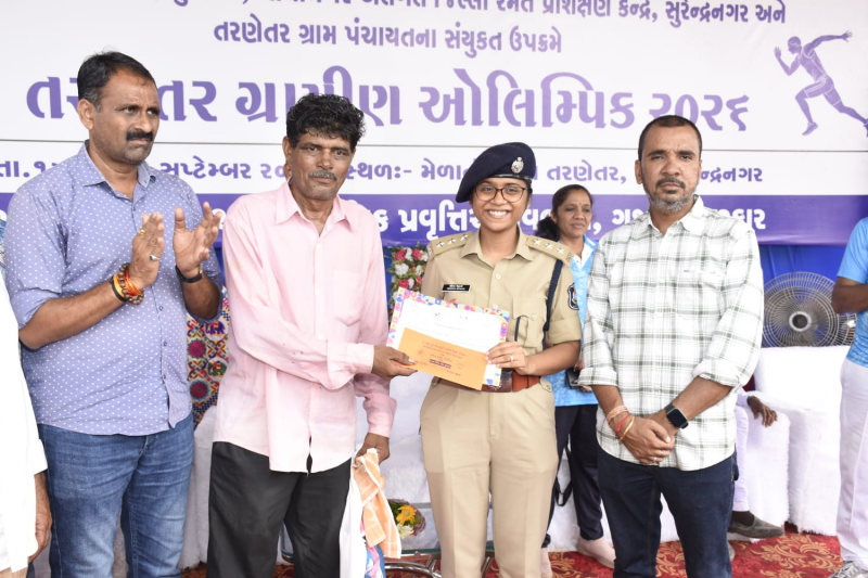 તરણેતર ગ્રામીણ ઓલિમ્પિક્સમાં ૩૦ મિનિટમાં ૨૮ લાડુ આરોગી વિંછીયાના બળવંતભાઈ રાઘવાણી બન્યા વિજેતા                              
