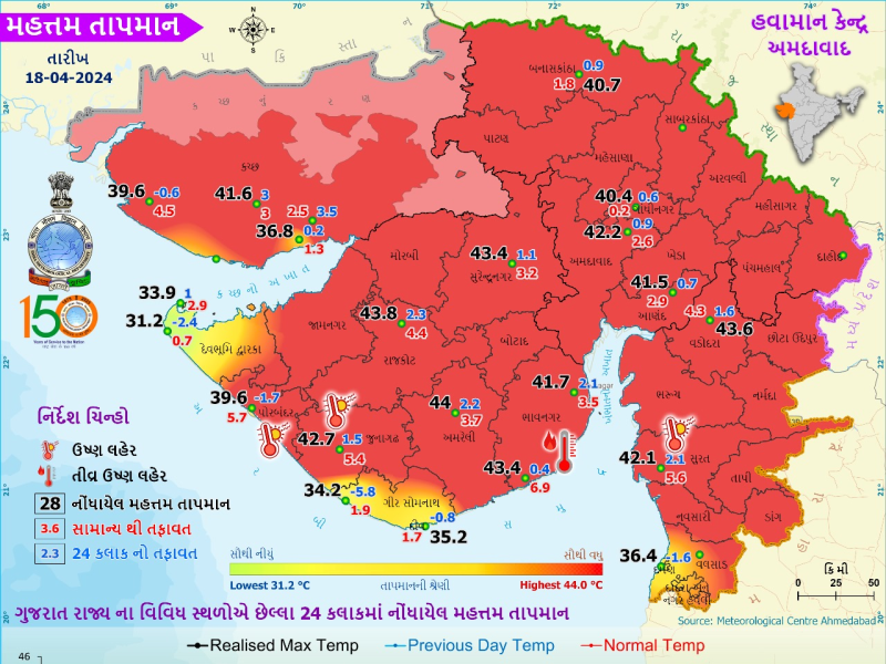 હીટવેવથી પશુધનનું રાખો ખાસ ધ્યાન : પશુપાલકો અને ખેડૂતોએ લેવી વિશેષ કાળજી.  વડોદરા શહેરમાં રોડ પર ડામર ઓગળી જવાની ઘટના પ્રકાશમાં આવી છે.  