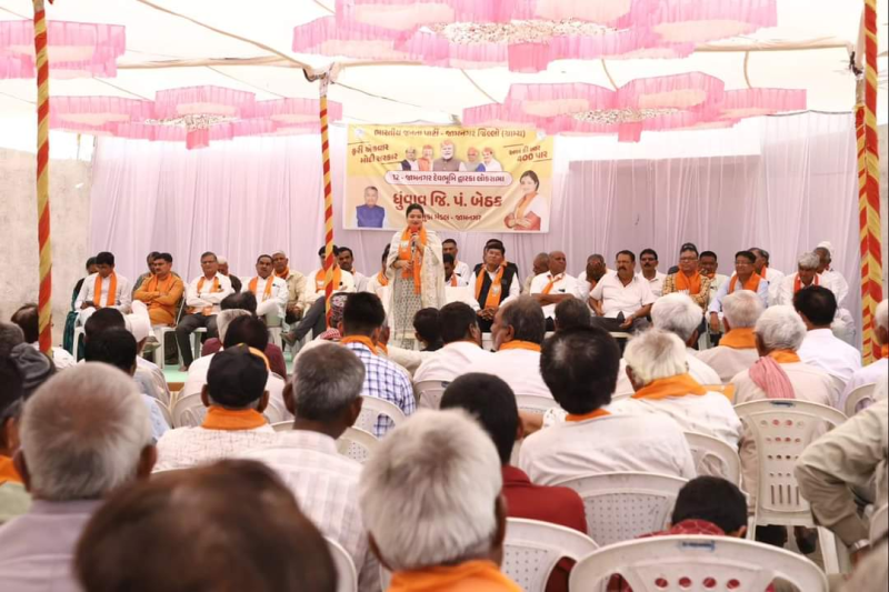 જામનગરમાં પૂનમ બહેન માડમનો ચૂંટણી પ્રચાર પુરજોશમાં
