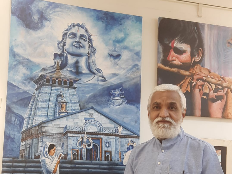 જાણીતા  ચિત્રકાર મહેન્દ્રસિંહ એમ. દેવધરાનું બીજું સોલો પેઇન્ટિંગ પ્રદર્શન યોજાયું 
