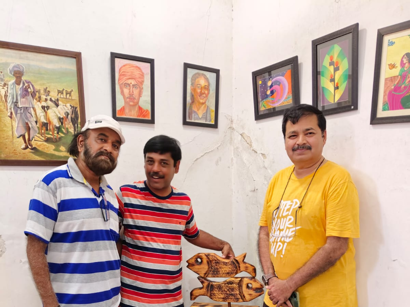 ગુજરાત વિઝ્યુઅલ આર્ટિસ્ટ એસોસિએશન આયોજિત ચિત્ર અને શિલ્પનો ગ્રુપ શો કર્ણાવતી ગેલેરી ખાતે યોજાયો ગેલેરીમાં કલાકારોને આપવામાં આવ્યું પ્રોત્સાહન 