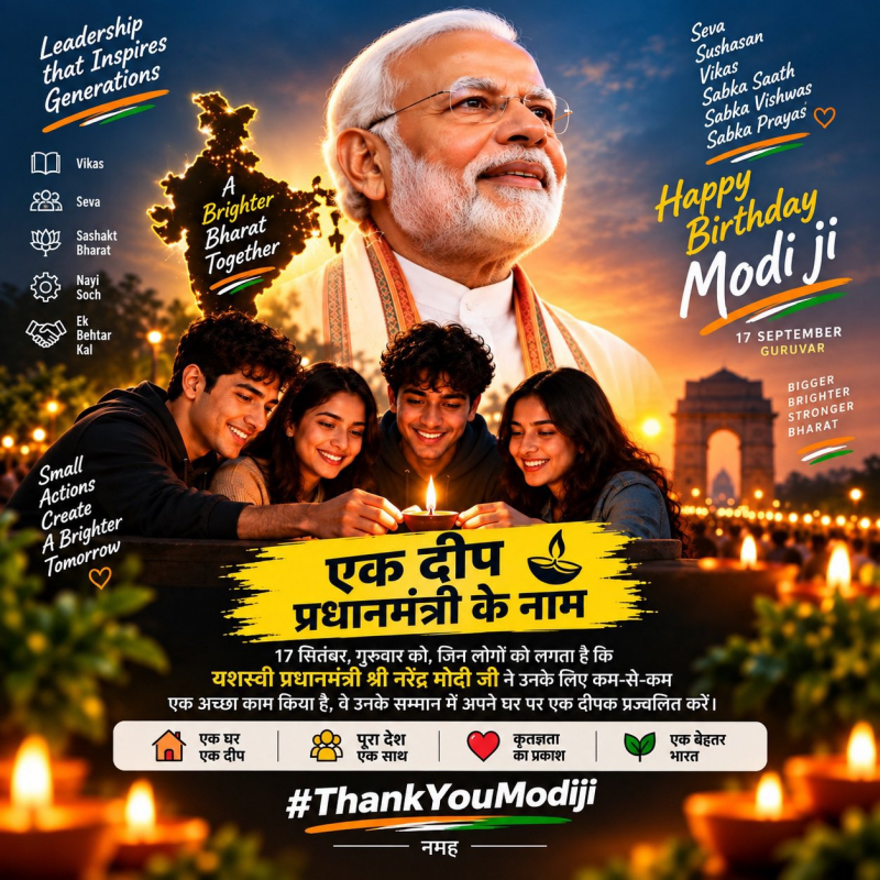 ઝાડેશ્વરમાં નર્મદા કિનારે સેંકડો દીવડાં ઝળહળશે, PM નરેન્દ્ર મોદીના જન્મદિવસે ભરૂચમાં સેવા સંકલ્પ અભિયાનનો દીપોત્સવથી પ્રારંભ
