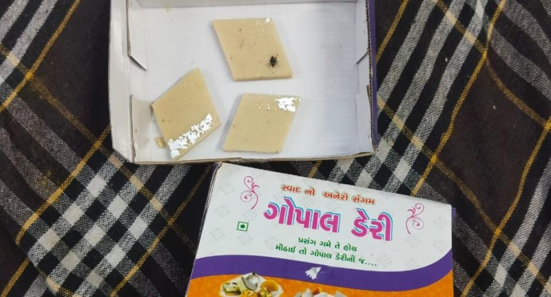કાજુકતરીમાં નીકળી માંખી અમદાવાદ શહેરમાં ખોરાકમાં મિઠાઈ માં જીવાત નીકળવાનો સિલસિલો યથાવત સ્વાસ્થ્ય માટેનો મુદ્દો ટોક ઓફ ધી ટાઉન બન્યો 