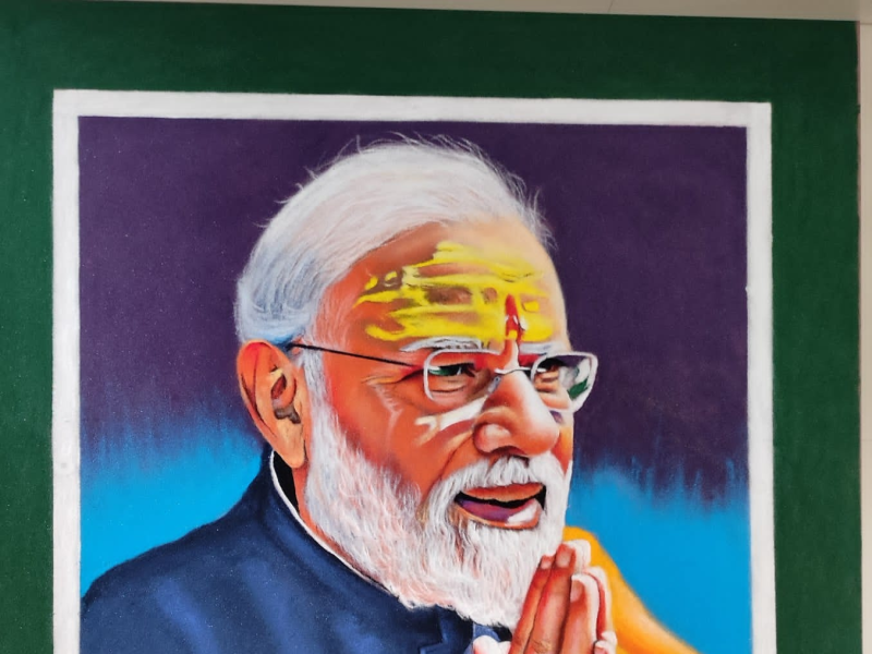 વડાપ્રધાનના જન્મ દિવસને ઉજવતું ગુજરાત ગાંધીનગરમાં PM મોદીના જન્મદિવસે  કલાકારે બનાવ્યું રંગોળીમાં પોટ્રેઈટ  વડાપ્રધાનના જન્મ દિવસને ઉજવતા કલાકાર 