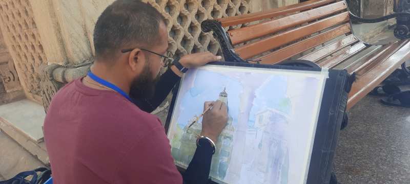 યાત્રાધામ શામળાજી ખાતે કલા પ્રતિષ્ઠાન દ્વારા આયોજિત કલા શિબિરમાં ચિત્રકારોએ કર્યા અદભુત ચિત્ર સર્જન.                            