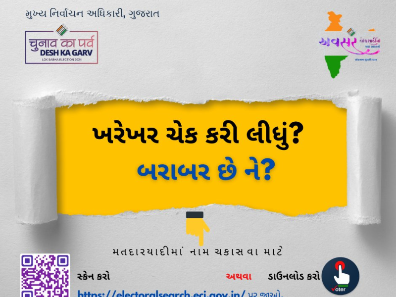 મતદાનની પ્રક્રિયા મતદારો માટે સુખદ અનુભવ બની રહે તે માટે ગુજરાતનું ચૂંટણી તંત્ર સંપૂર્ણપણે સજ્જ મતદાર વિભાગ બહારના વાહનોની અવર- જવરની પણ તપાસ કરવામાં આવશે
