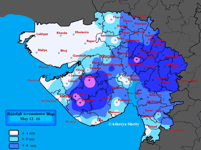 આગામી પાંચ દિવસ ફરી રાજ્યમાં કમોસમી વરસાદ પડવાની શક્યતા. હવામાન નિષ્ણાંત પરેશ ગોસ્વામીએ કરી આગાહી દક્ષિણ ગુજરાત, ઉત્તર ગુજરાત અને સૌરાષ્ટ્રમાં માવઠાની આગાહી