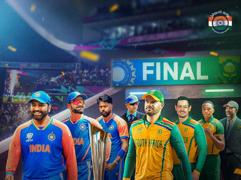 આજે T20 વર્લ્ડ કપ 2024ની ફાઇનલ મેચ ભારત અને સાઉથ આફ્રિકા વચ્ચે રમાશે ICCએ 190 મિનિટનો વધારાનો સમય રાખ્યો કેન્સિંગ્ટન ઓવલમાં યોજાનારી આ મેચ પર વિશ્વભરના ચાહકોની નજર